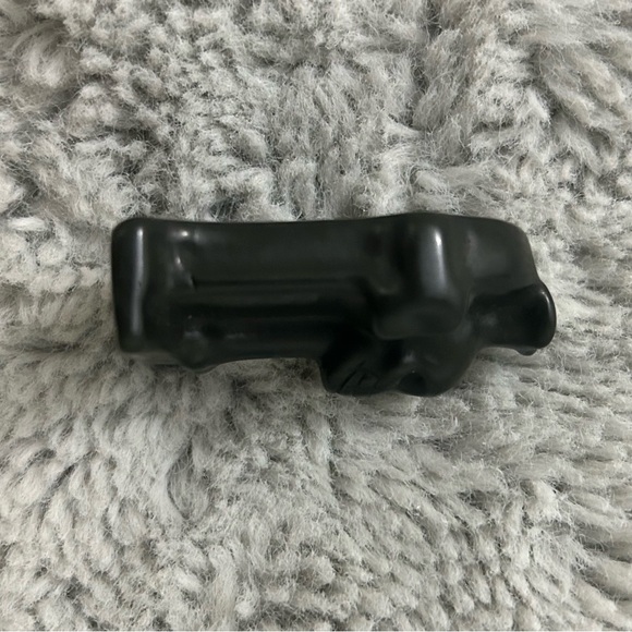 Black Obsidian Carved Skull Headstone Crystal - Picture 3 of 7